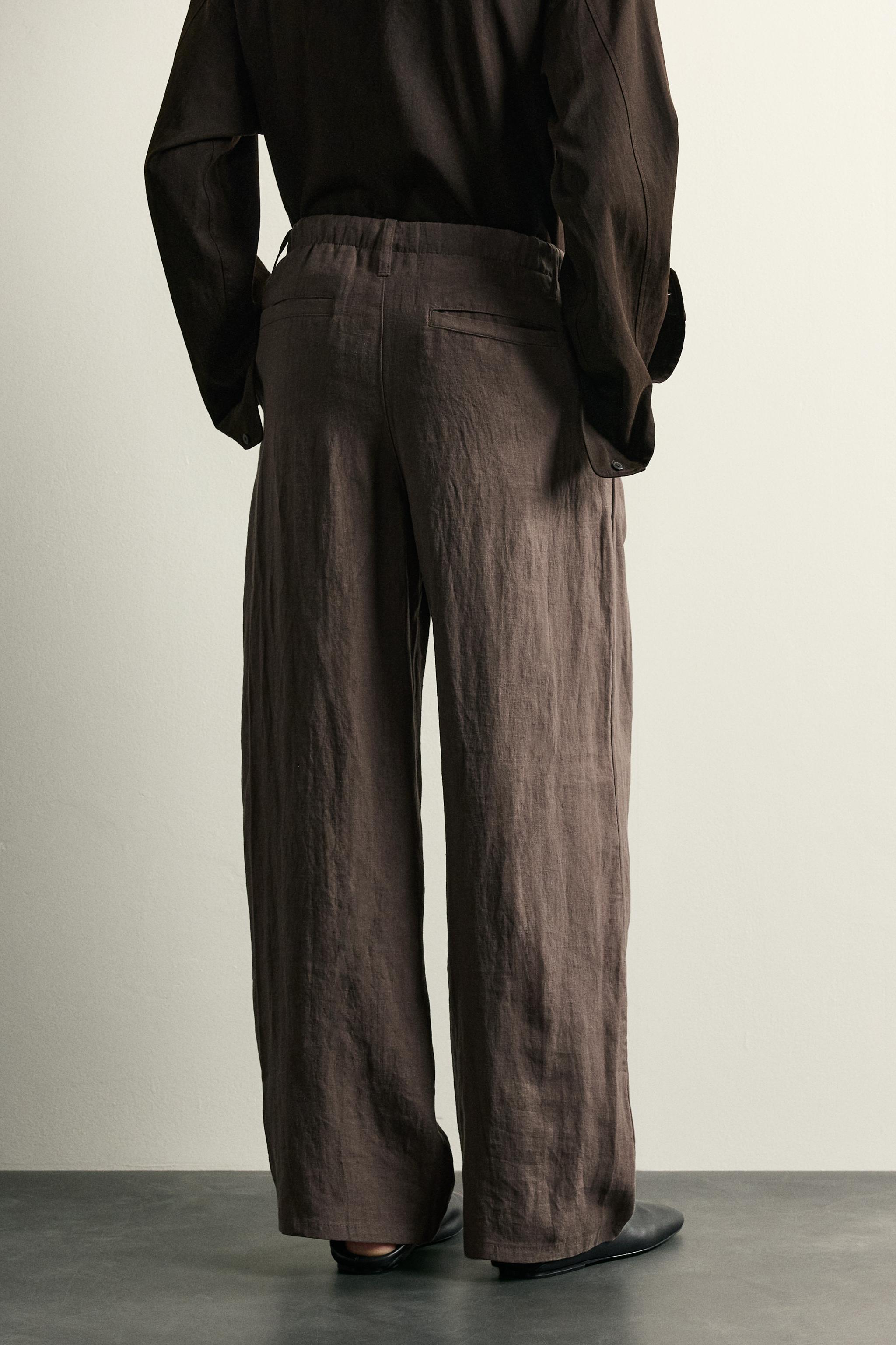 100% LINEN RELAXED FIT PANTS